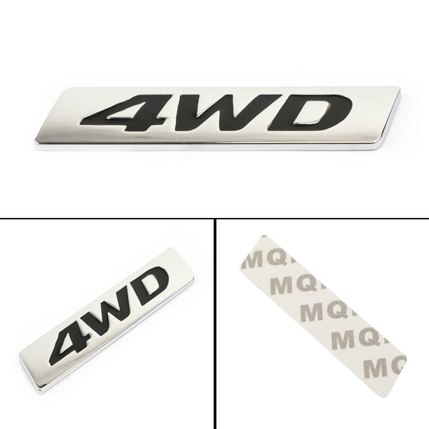 AWD Tailgate Chrome 100% Metal Emblem Sticker Badge 4 Wheel Drive SUV Off Road
